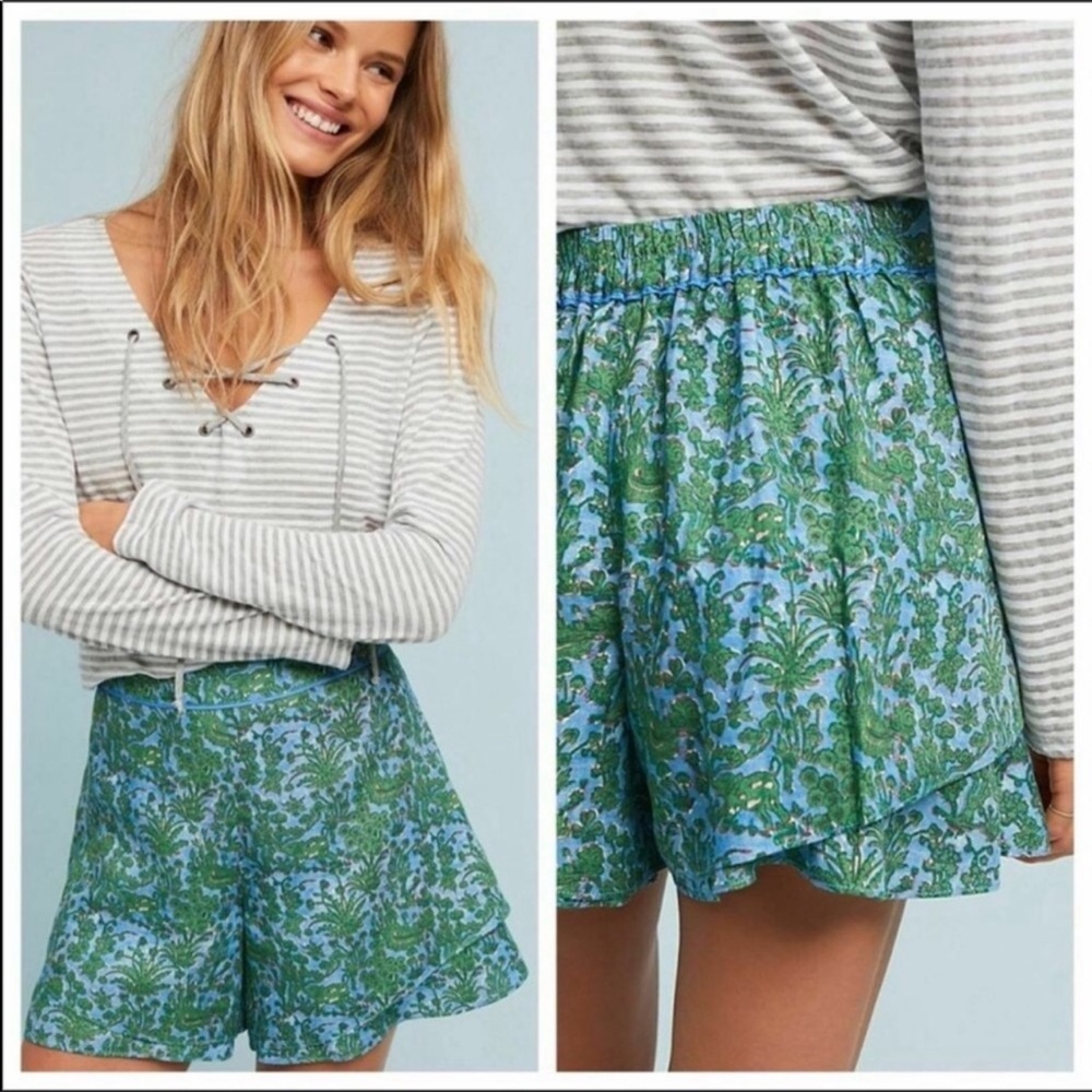 Anthropologie ett :twe Simone Tiered Ruffle Shorts